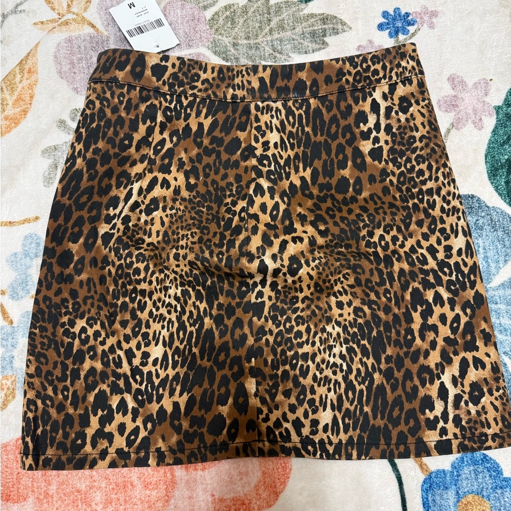 Forever 21 Leopard Print Mini Skirt - Brown & Black